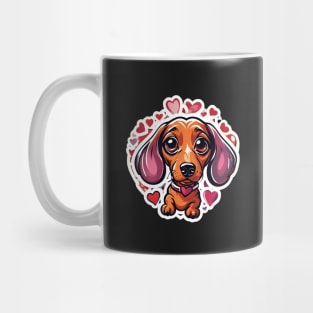 Cute Small Dog with Hearts | Puppylove | Petlover Mug